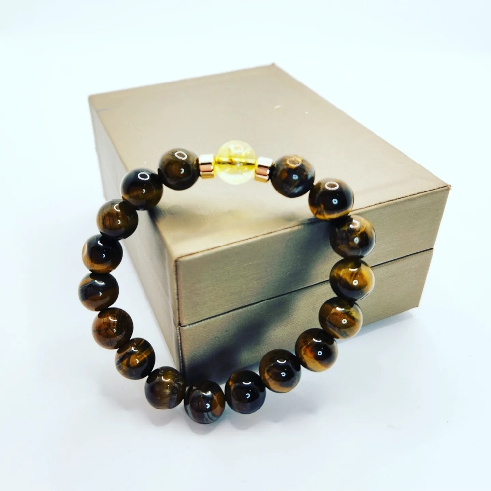 Tiger Eye Citrine Bracelet 10 mm